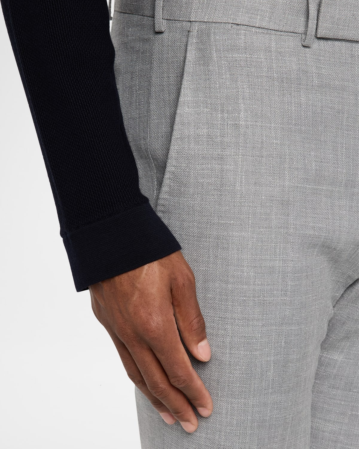Men's Slim-Fit Melange Pants - 5