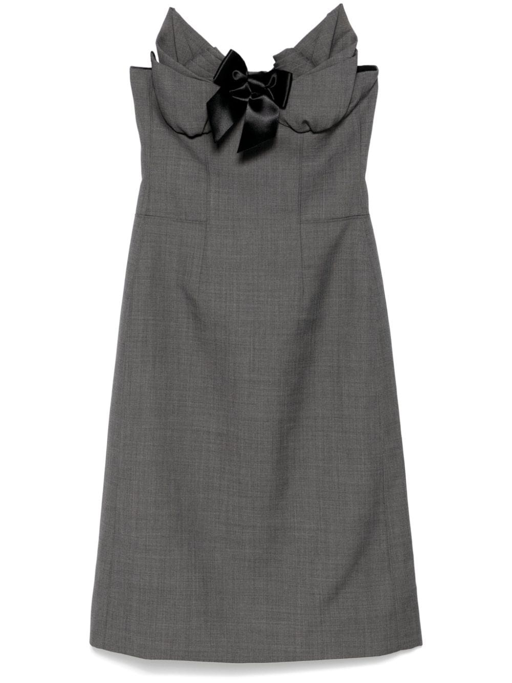 embellished-bustier midi dress - 1