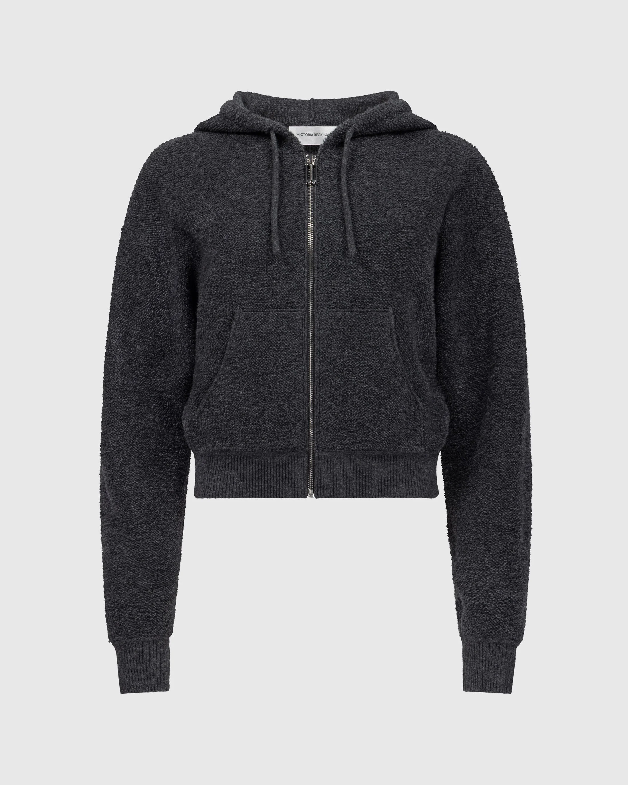 Isla Zipped Hoodie In Dark Grey - 1
