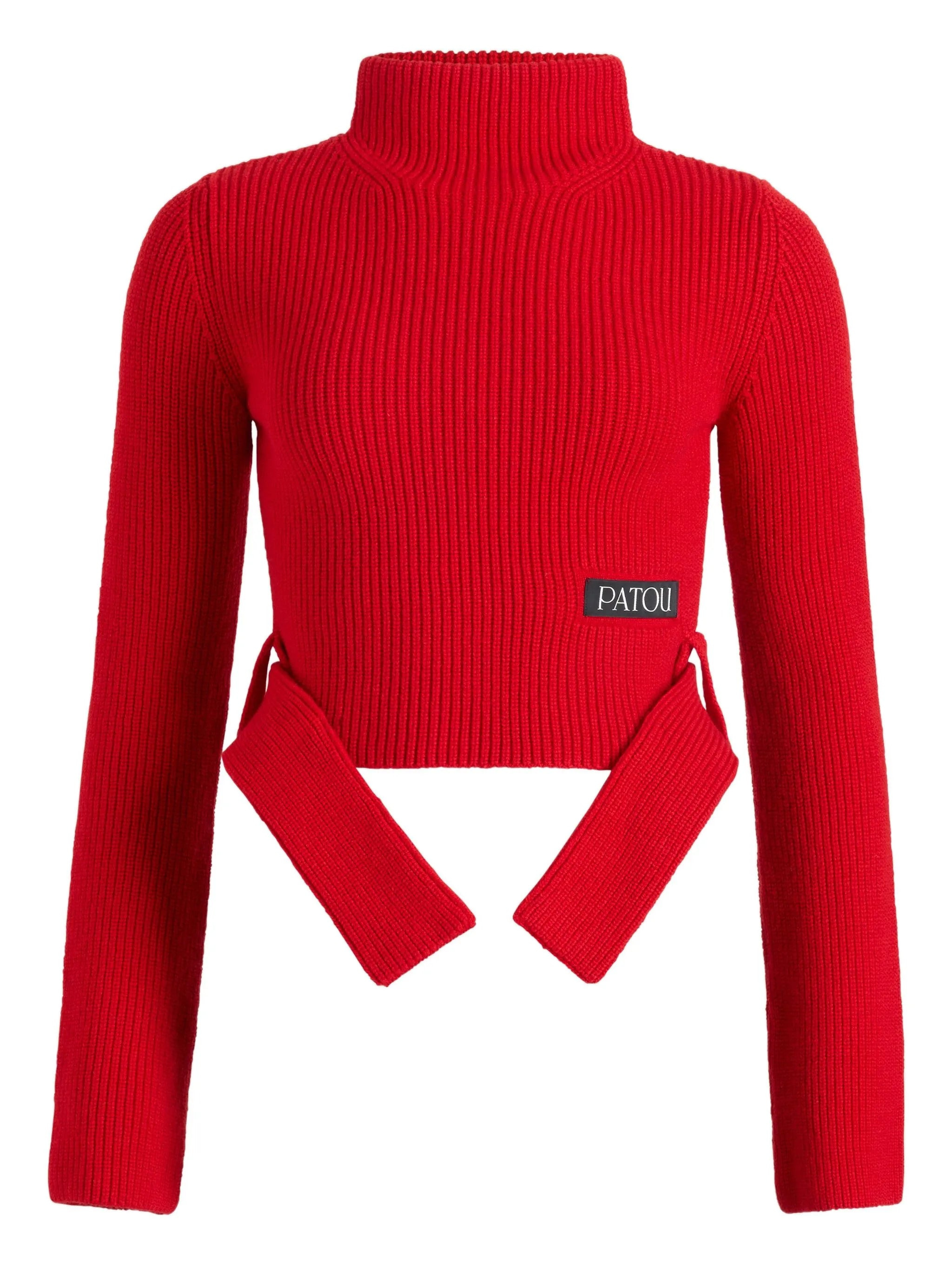 Patou Ribbed Mock-neck Top - 1