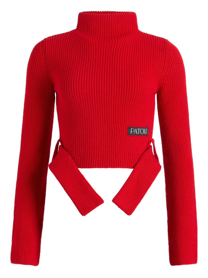 Patou Ribbed Mock-neck Top 1