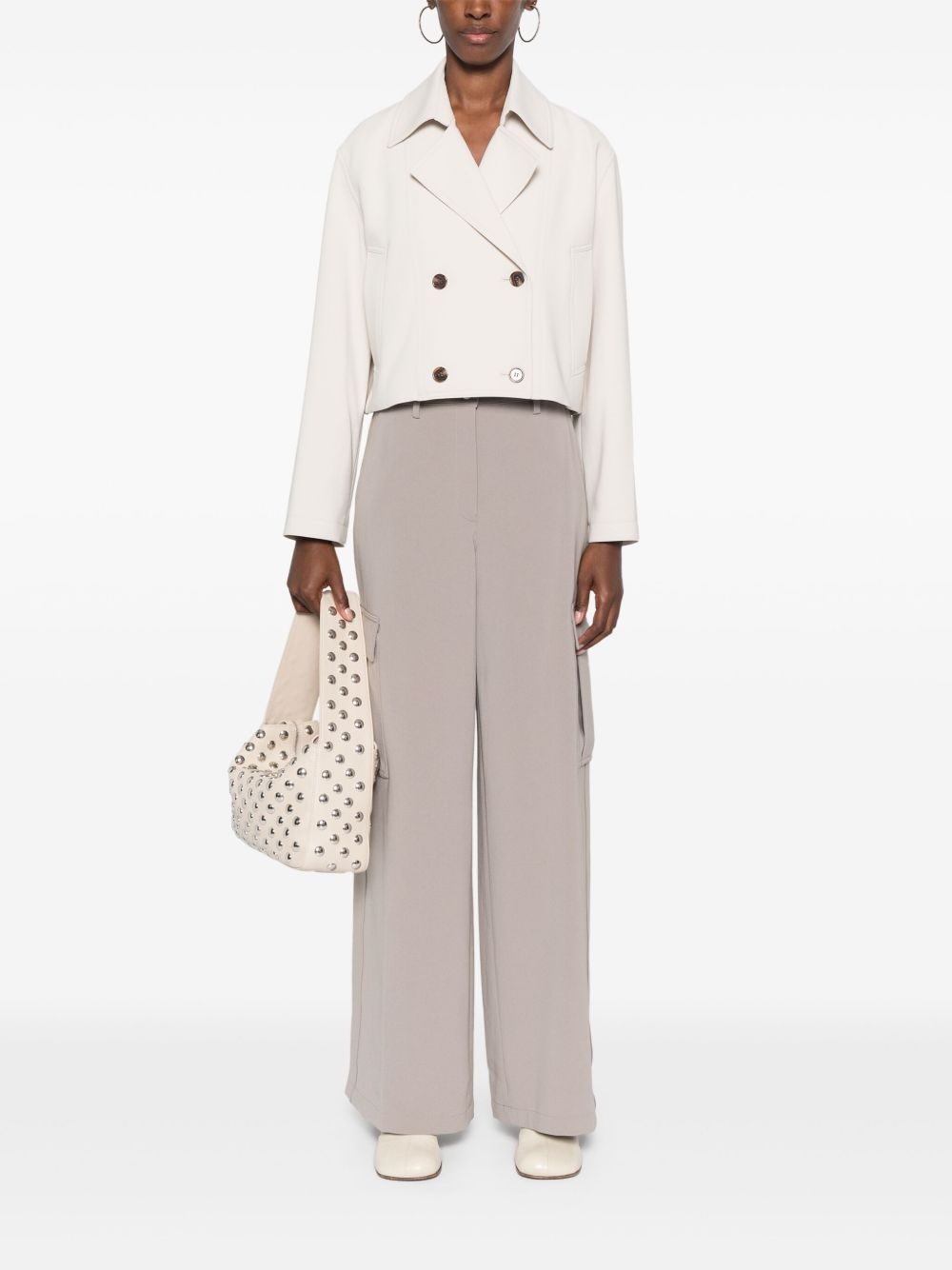 wide-leg cargo trousers - 2