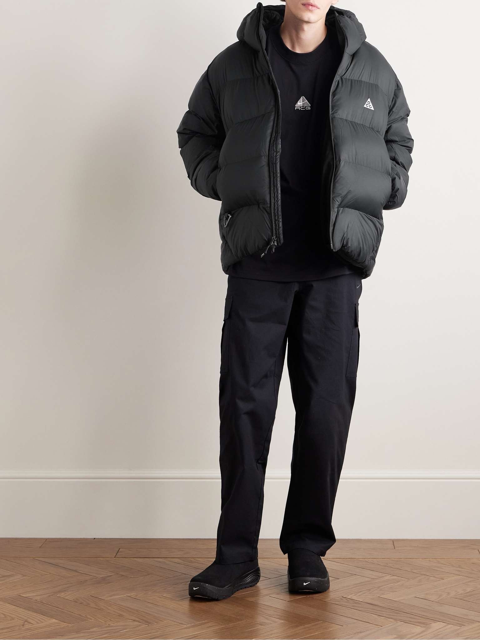 ACG Lunar Lake Logo-Embroidered Quilted Therma-FIT ADV Nylon-Ripstop Hooded Jacket - 2