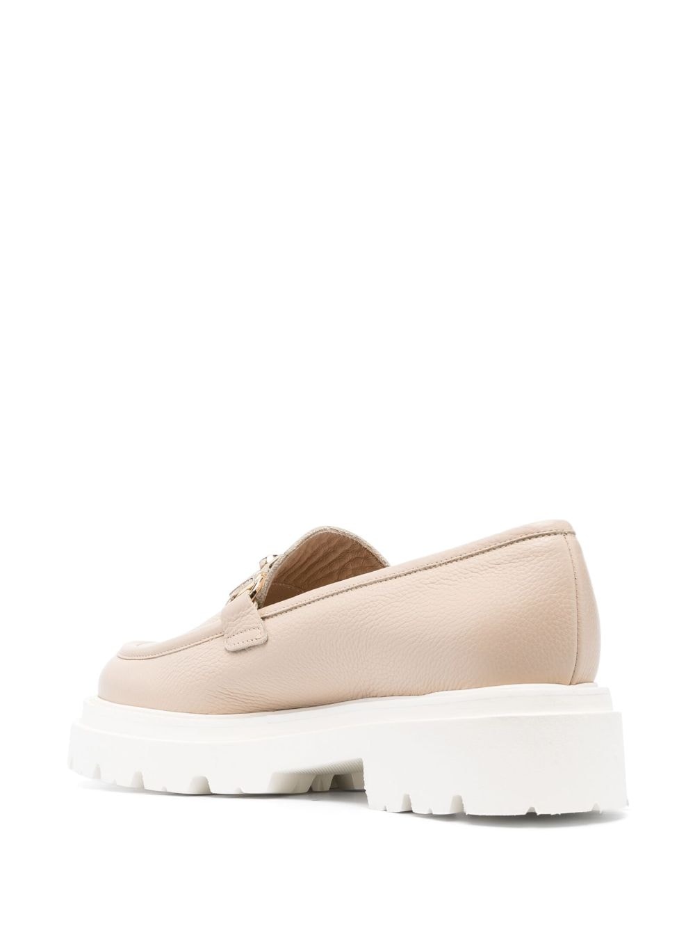 logo-engraved hardware leather mocassins - 3