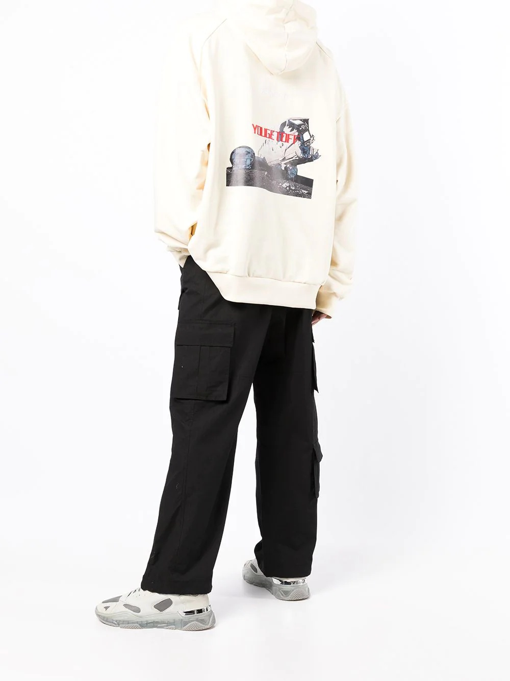 cropped layered hoodie - 3