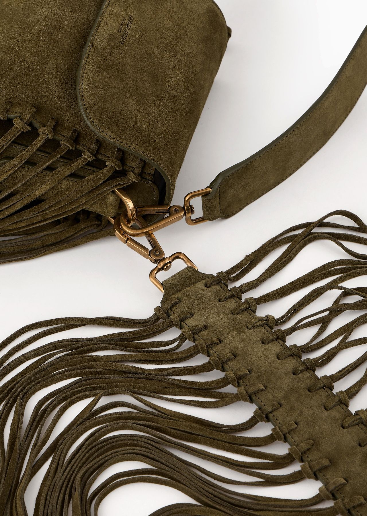 La Prima fringed suede bag - 6