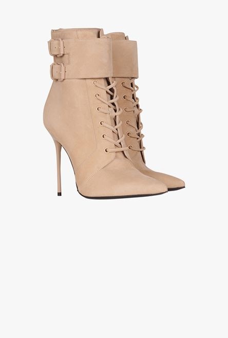 Beige suede Uria ankle boots - 2