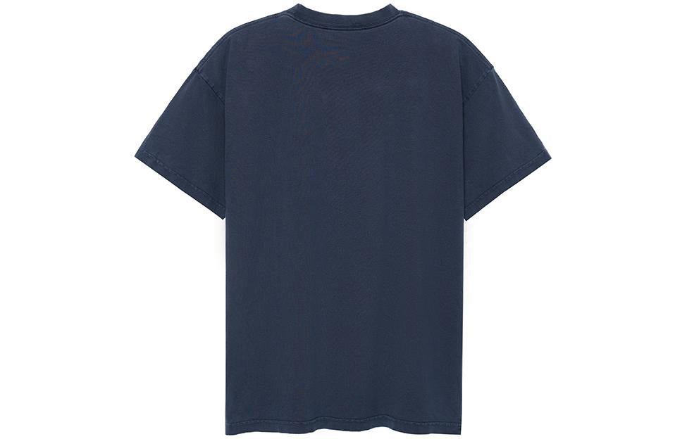 (WMNS) Balenciaga College 1917 Medium Fit T-Shirt 'Blue' 612965TMV954140 - 2