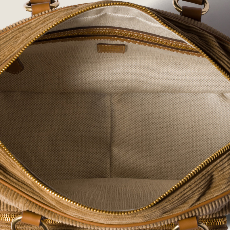 Corduroy Pocket top-handle bag 6
