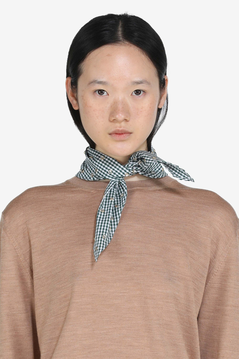 CRYSTAL-EMBELLISHED COTTON SCARF 1