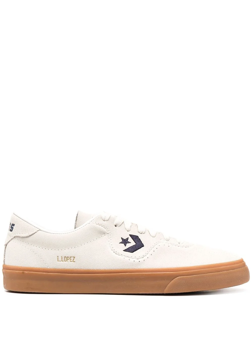embroidered logo low-top sneakers - 1