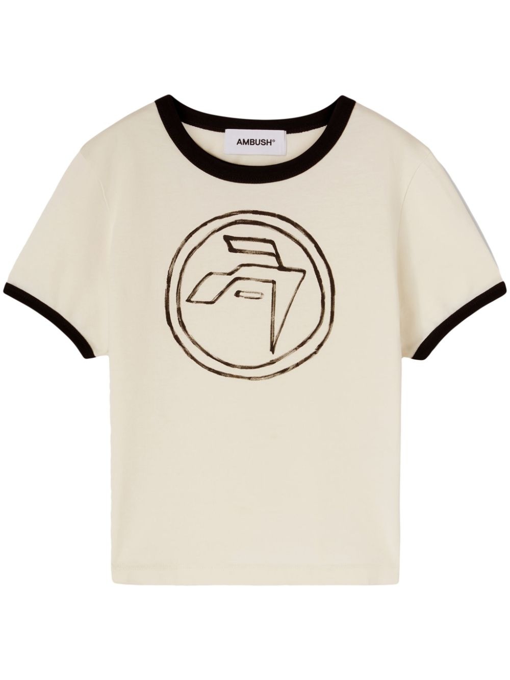hand-print organic cotton T-shirt - 1