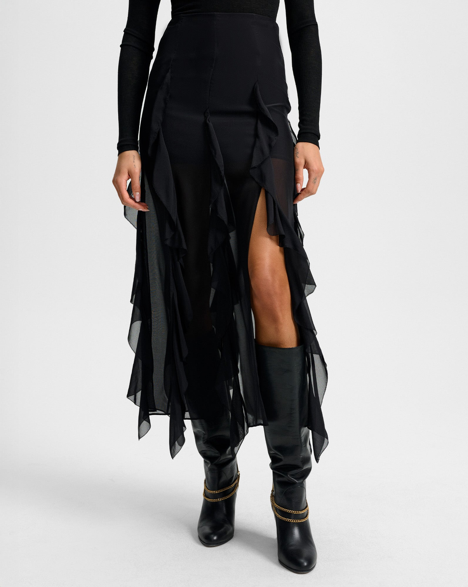 AVA SILK MAXI SKIRT - 3