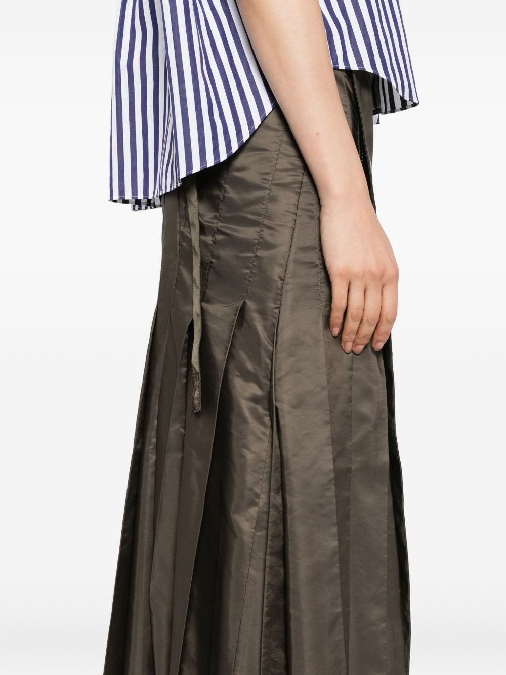 pleated wrap skirt - 5