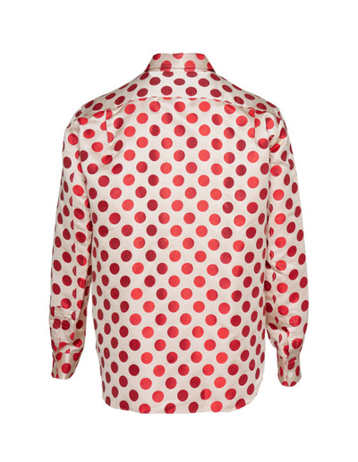 Comme des Garçons Homme Plus Silk Satin Polka Dots Pattern Shirt outlook