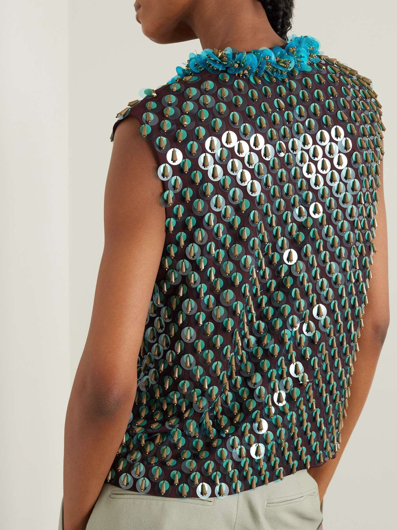 トップス DRIES VAN NOTEN Beaded Embroidered Vest DRIES VAN NOTEN Bead-embellished jacquard vest | NET-A-PORTER