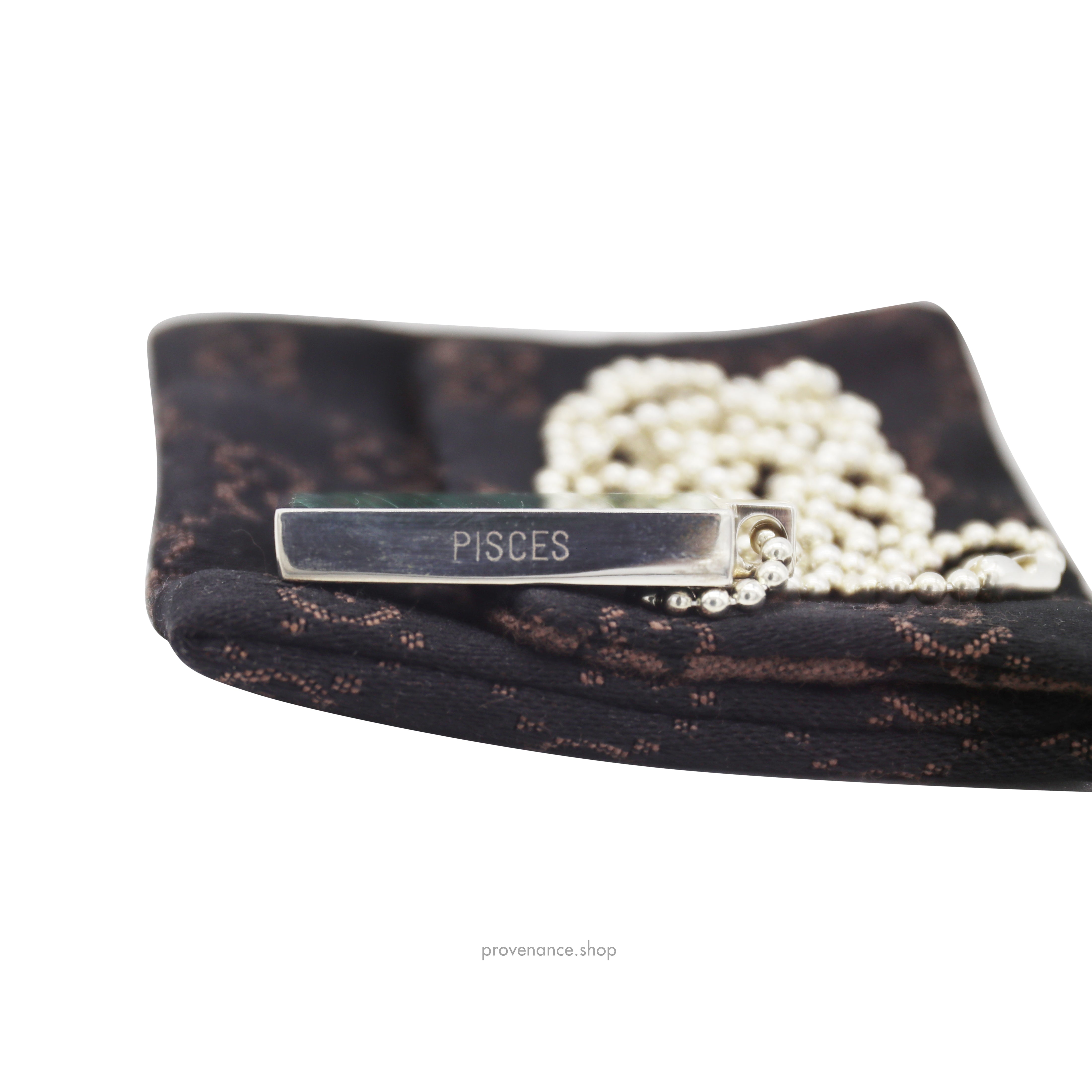 Pisces Birthstone Necklace - Jade & Sterling Silver - 2