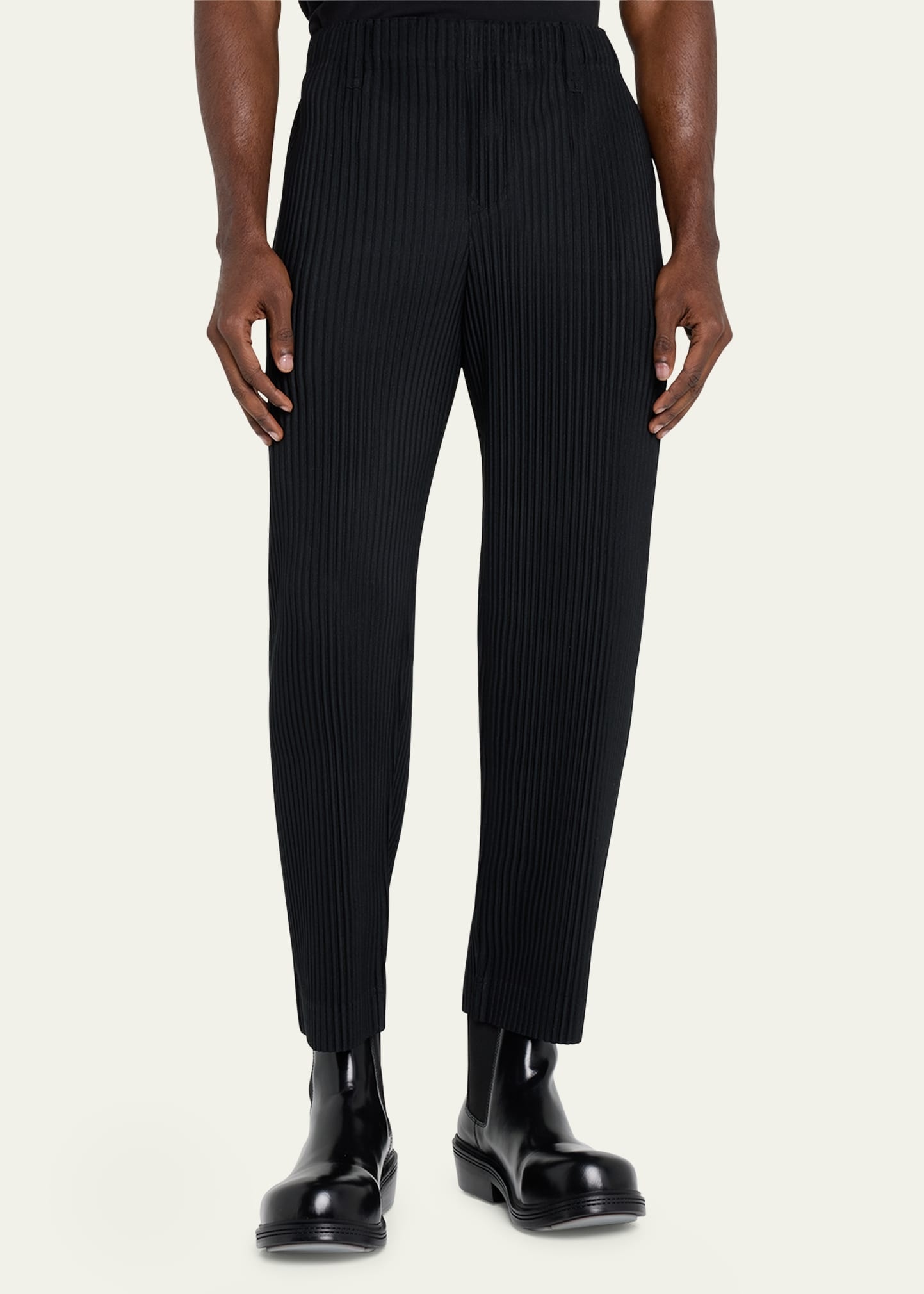 Men's Pleated Straight-Leg Pants - 4