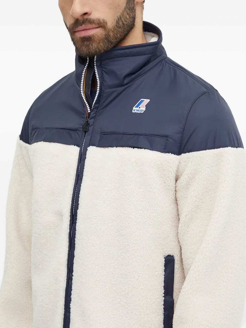 Le Vrai 3.0 Jilde Orsetto fleece-panelled zip-up jacket - 4