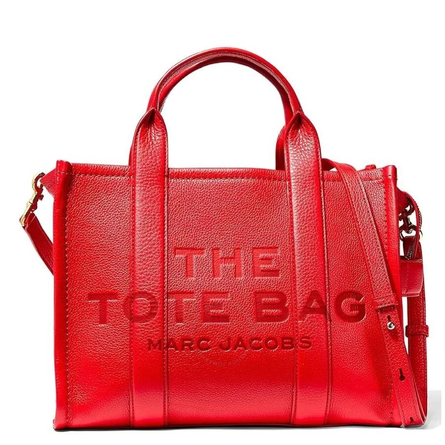 Marc Jacobs The Medium Leather Tote Bag - True Red - 1