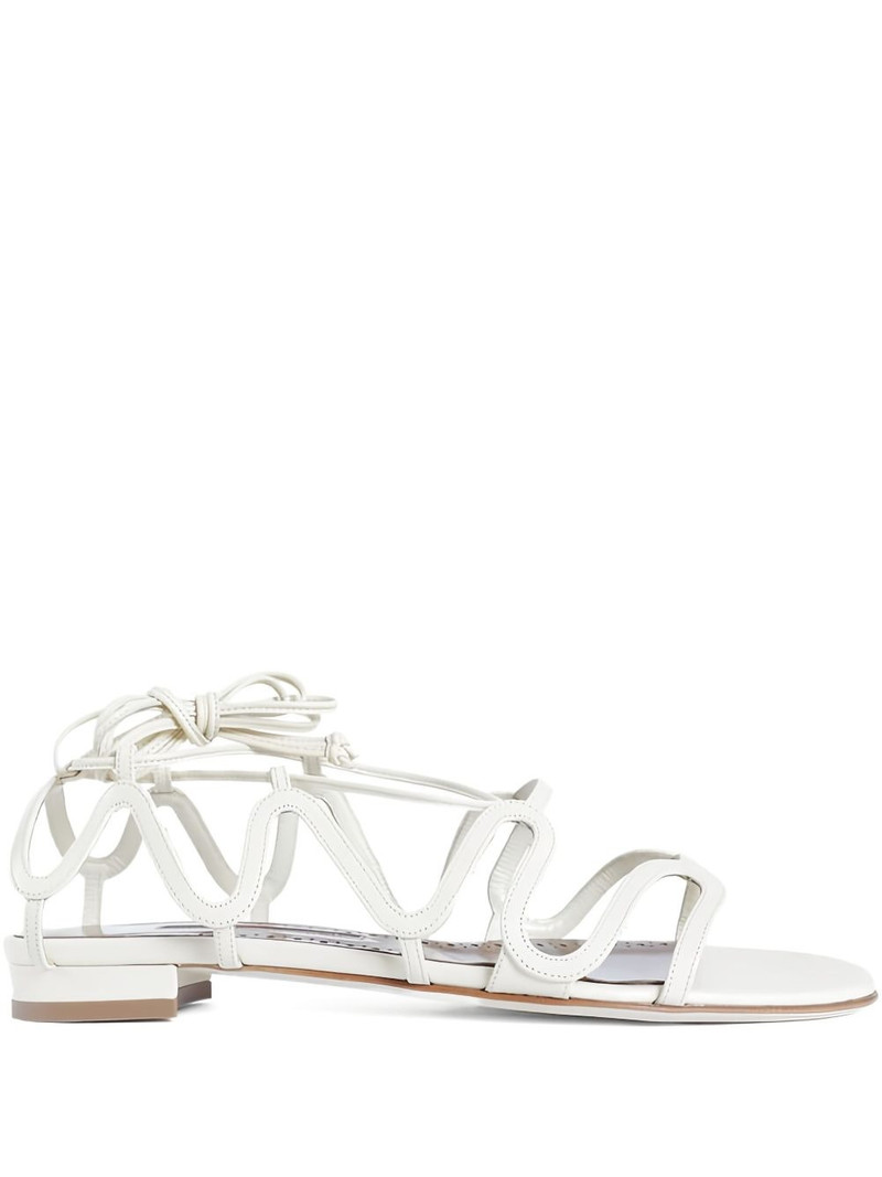 Fawdaflat lace-up leather sandals 1