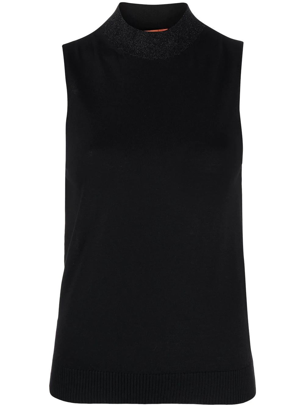 metallic neck sleeveless top - 1