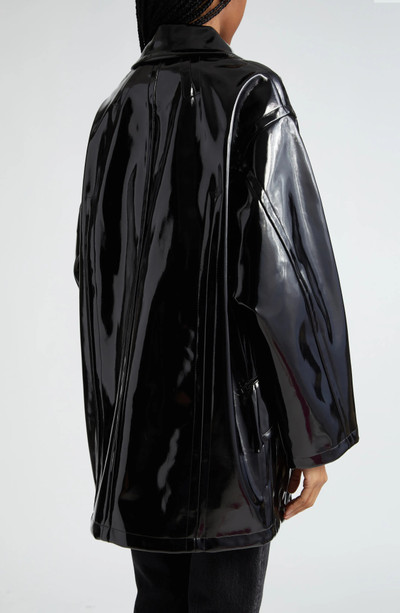 STAND STUDIO Maxxy Faux Patent Leather Raincoat outlook