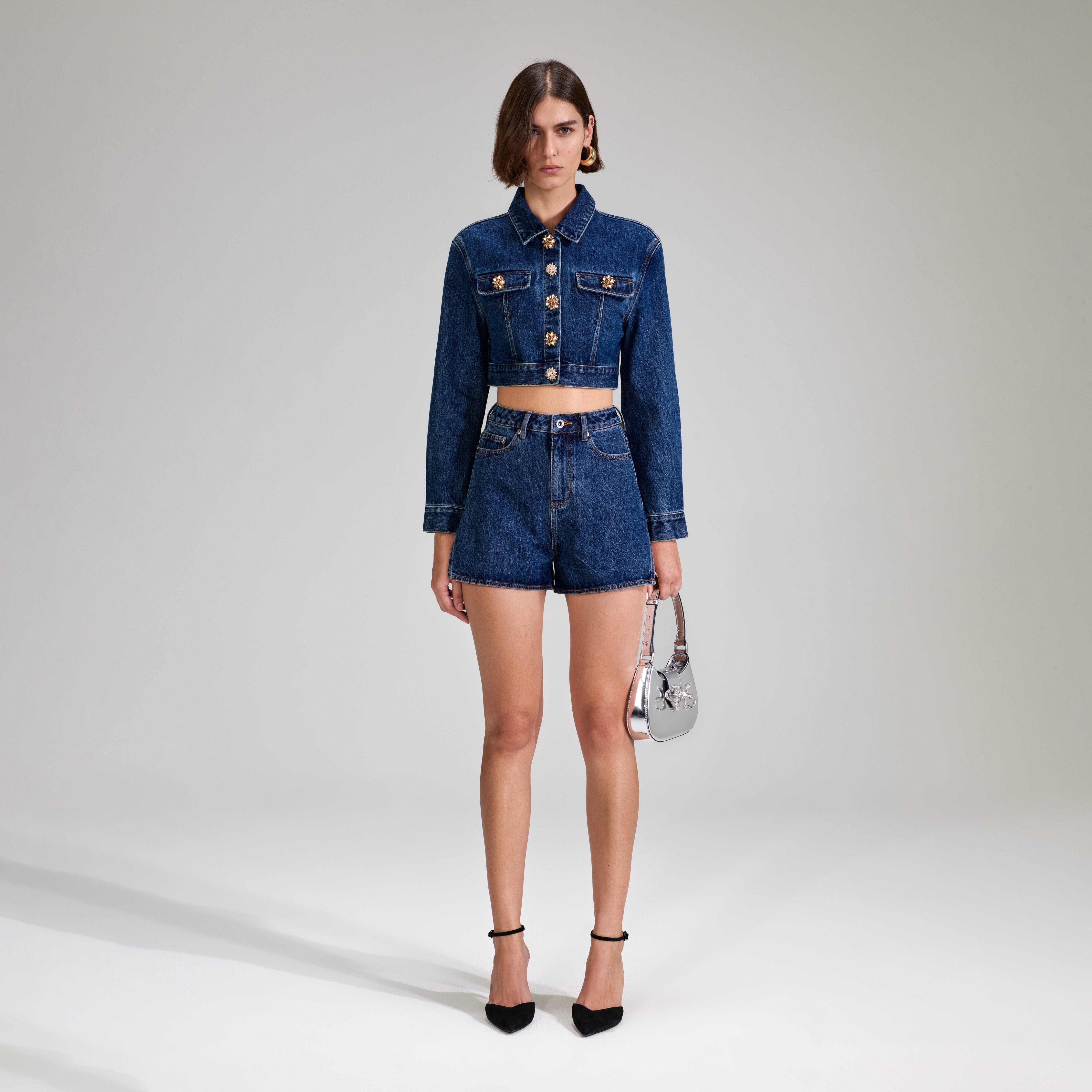Denim Jacket With Buttons - 1