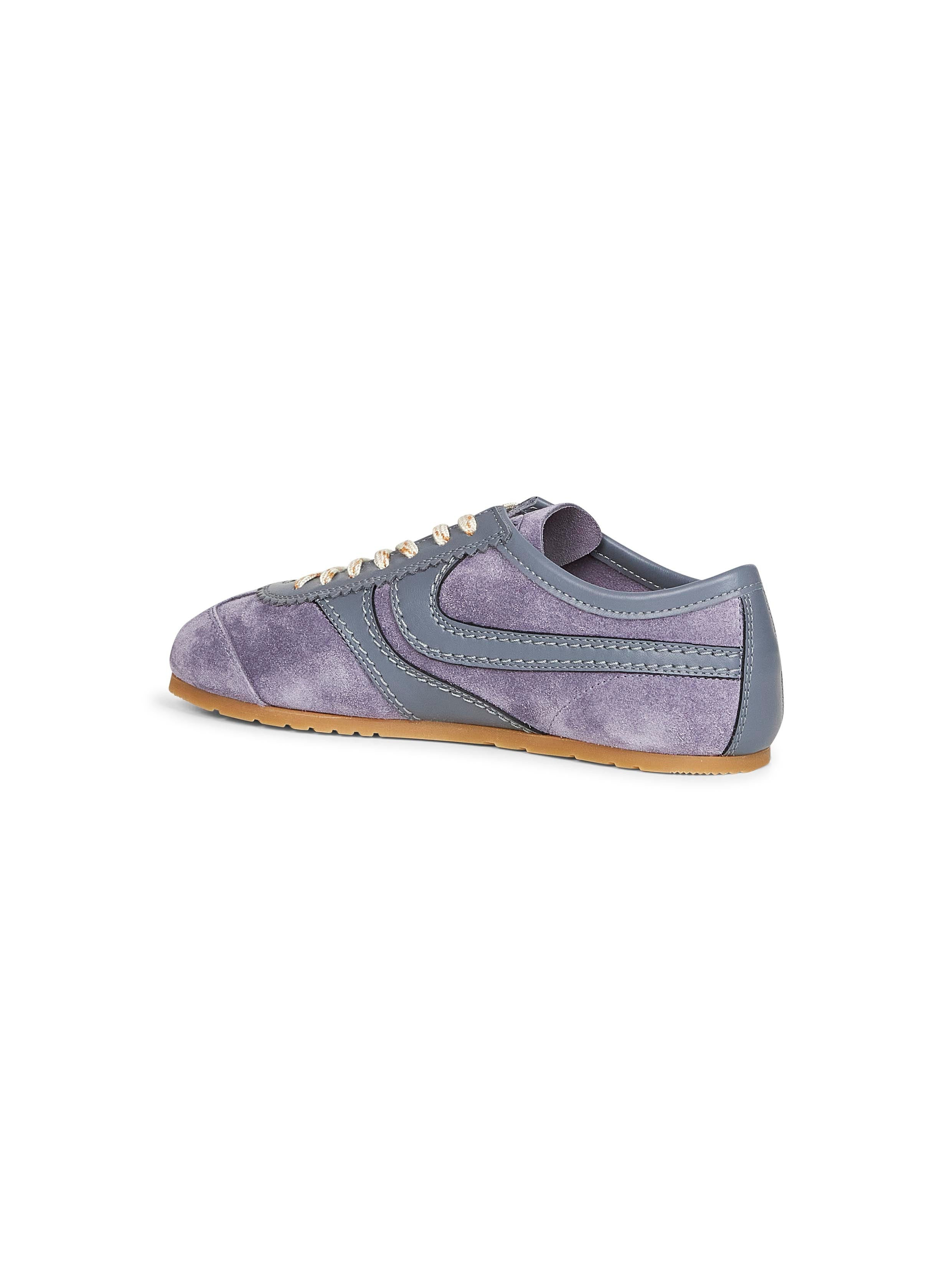 Mauve suede sneakers - 3