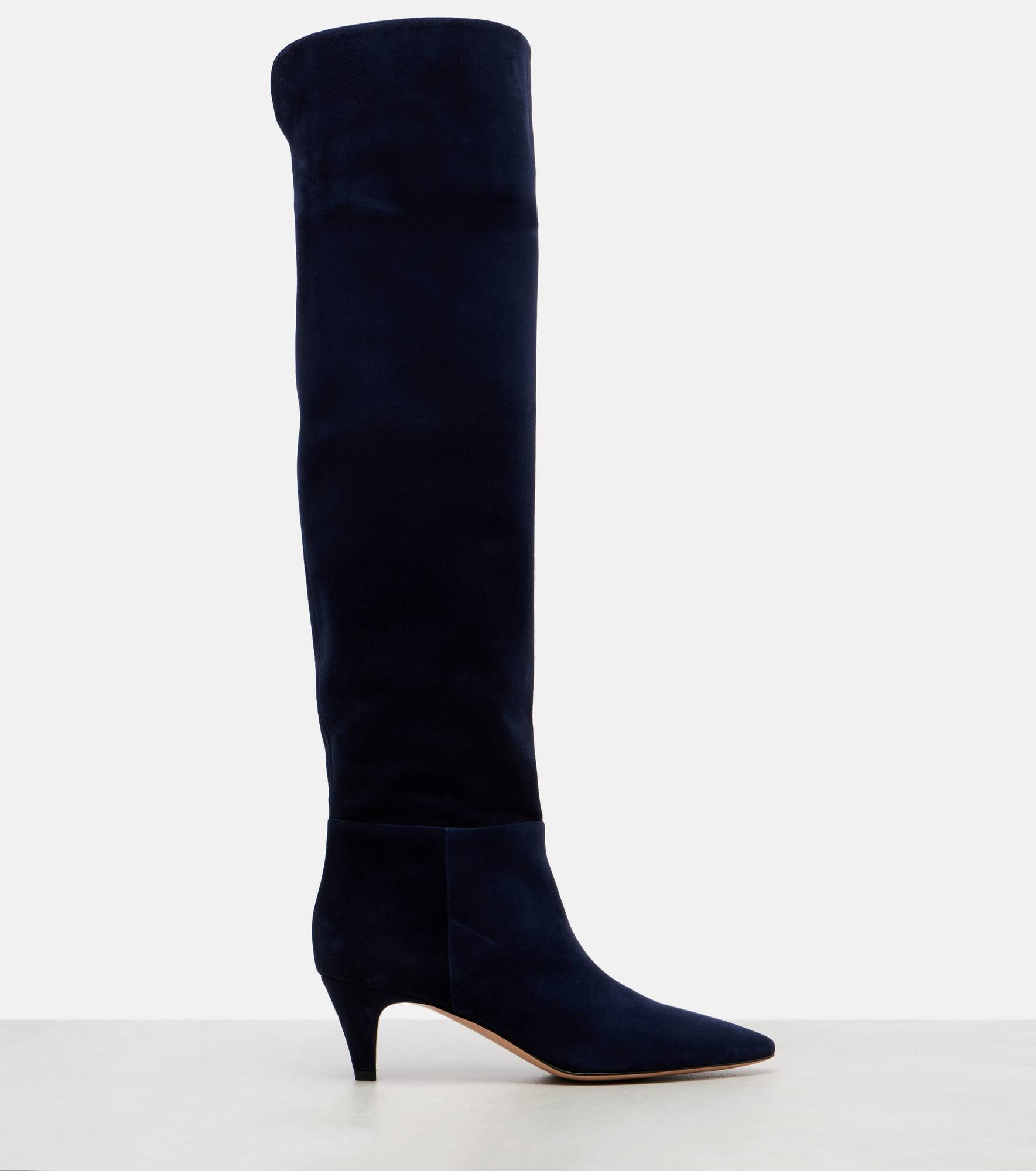 Pointy 55 suede knee-high boots - 4