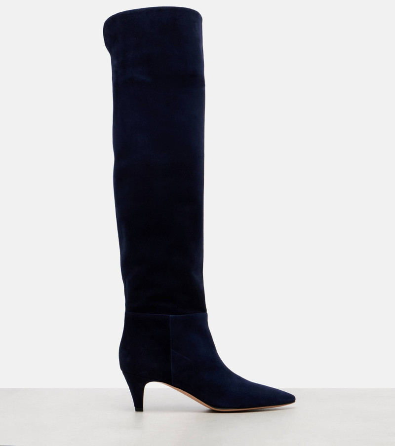 Pointy 55 suede knee-high boots 4