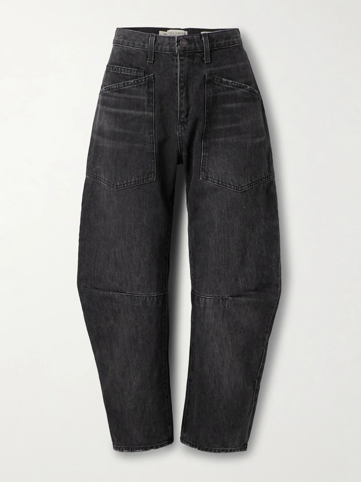 Shon Mid-rise Barrel-leg Jeans - 1