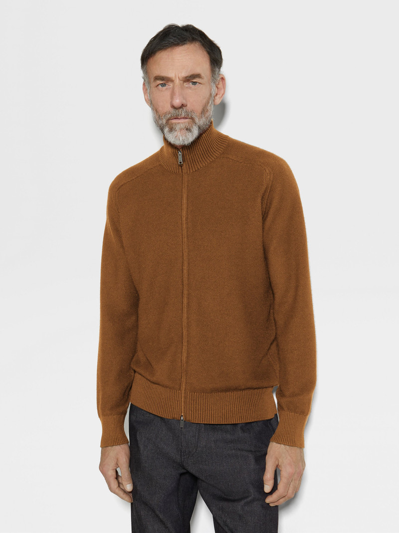 DARK FOLIAGE CASHSETA FULL ZIP CARDIGAN 3