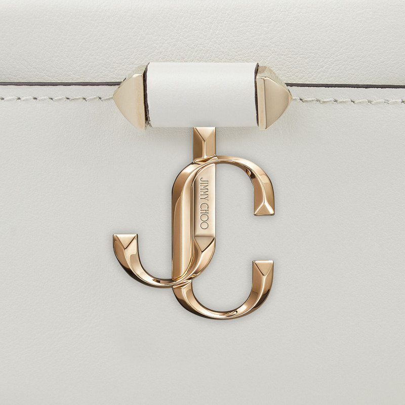 Micro Hale
Latte Soft Shiny Calf Leather Mini Bag with Light Gold JC Emblem 4