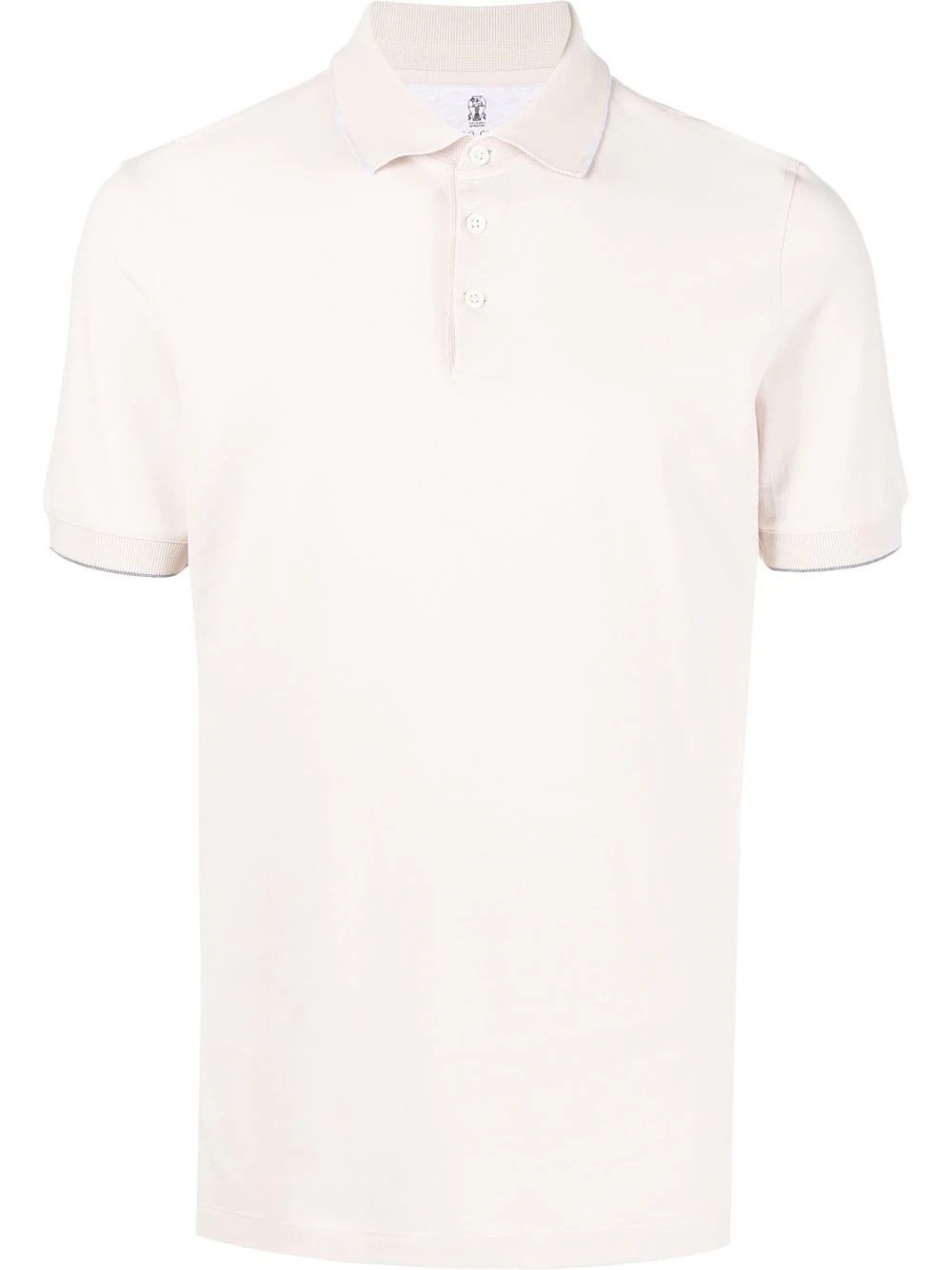 tipped-collar polo shirt - 1