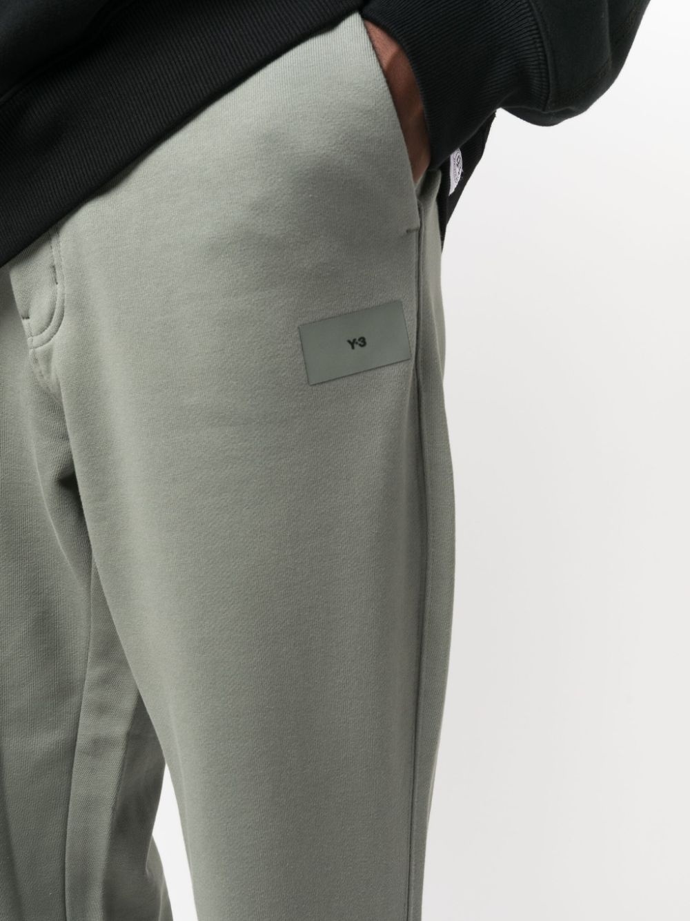 logo-patch organic-cotton track pants - 5