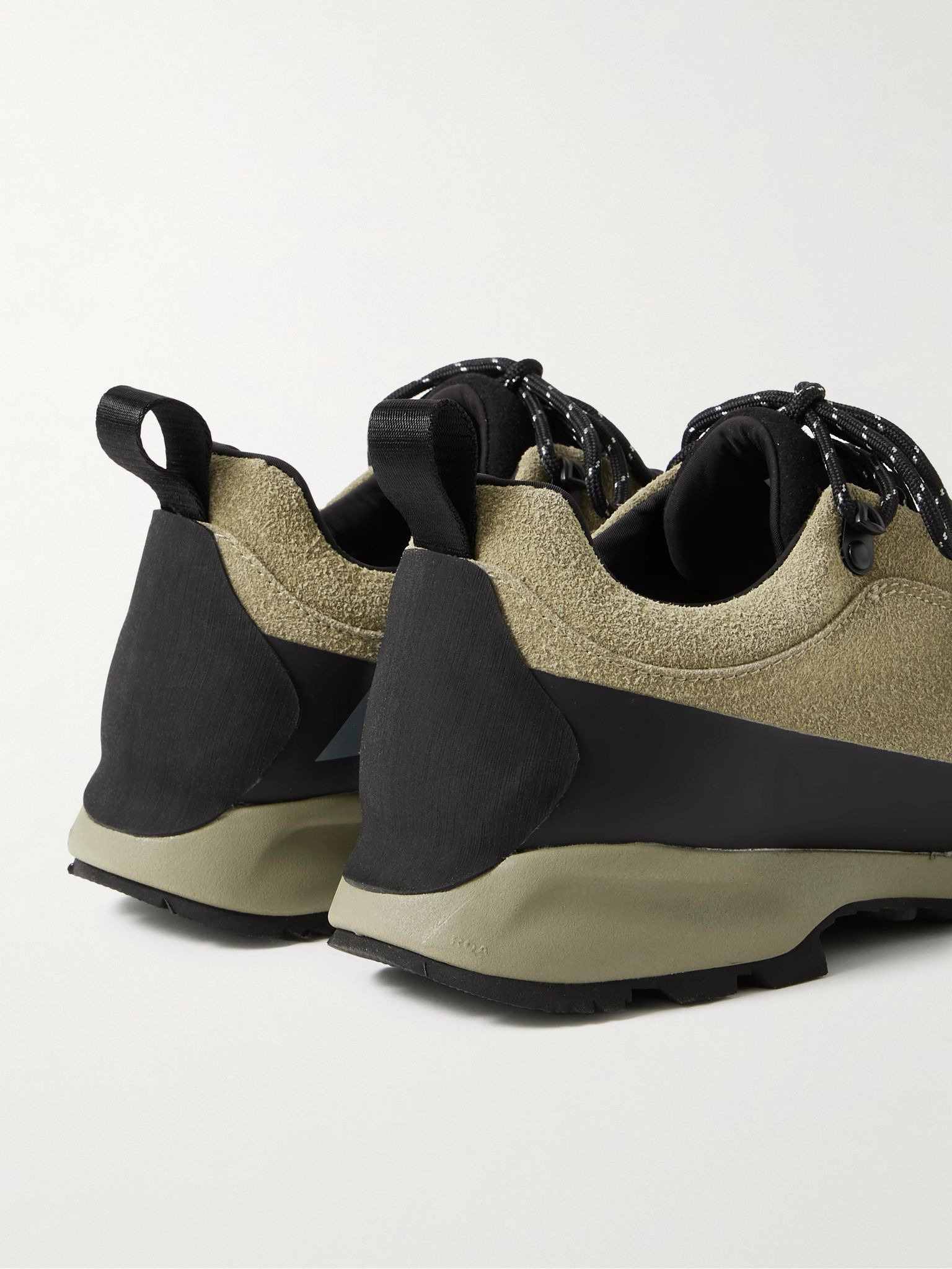Cingino Rubber-Trimmed Microfibre Hiking Sneakers Taupe - 5