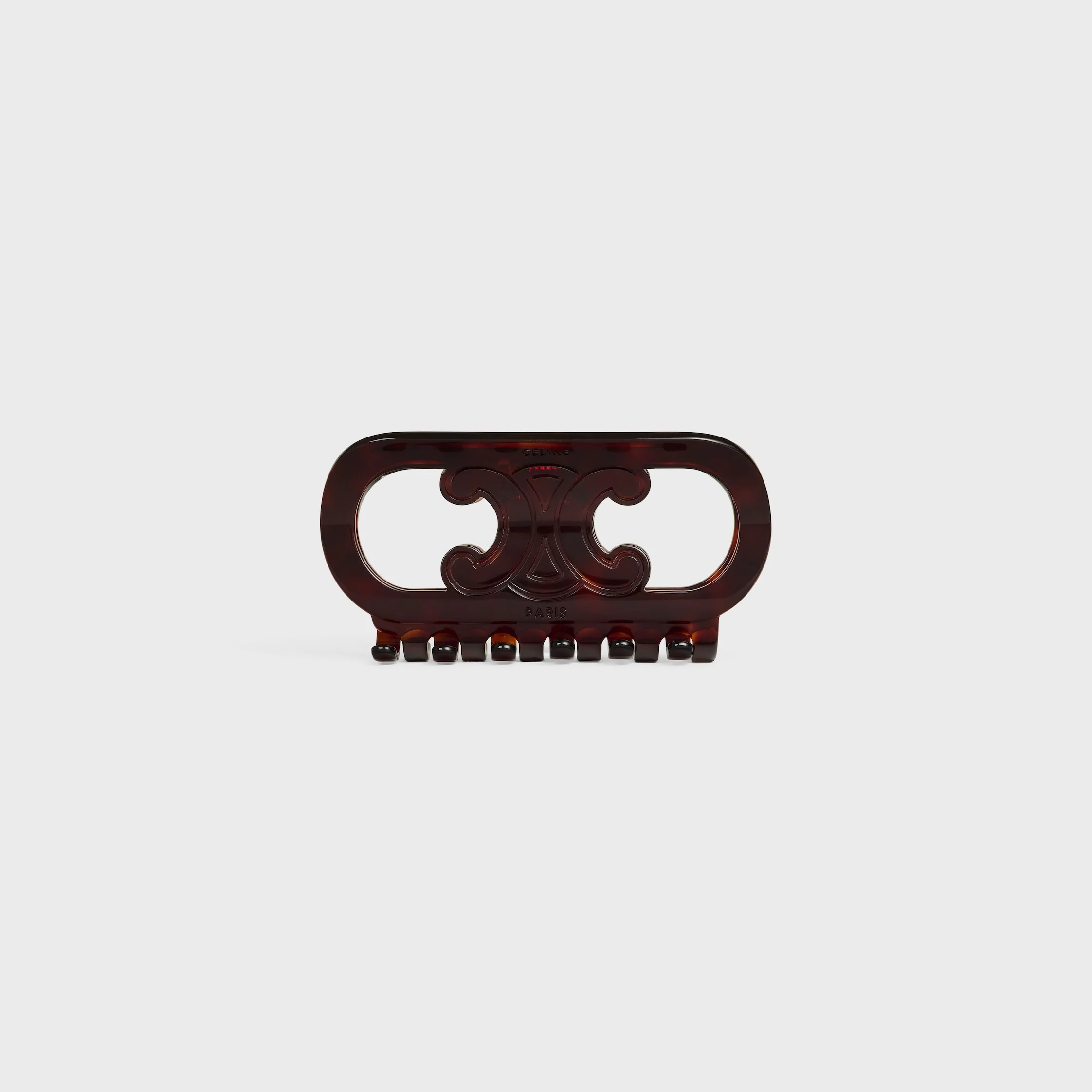 CELINE MAILLON TRIOMPHE HAIR CLAW IN ACETATE AND STEEL - 1