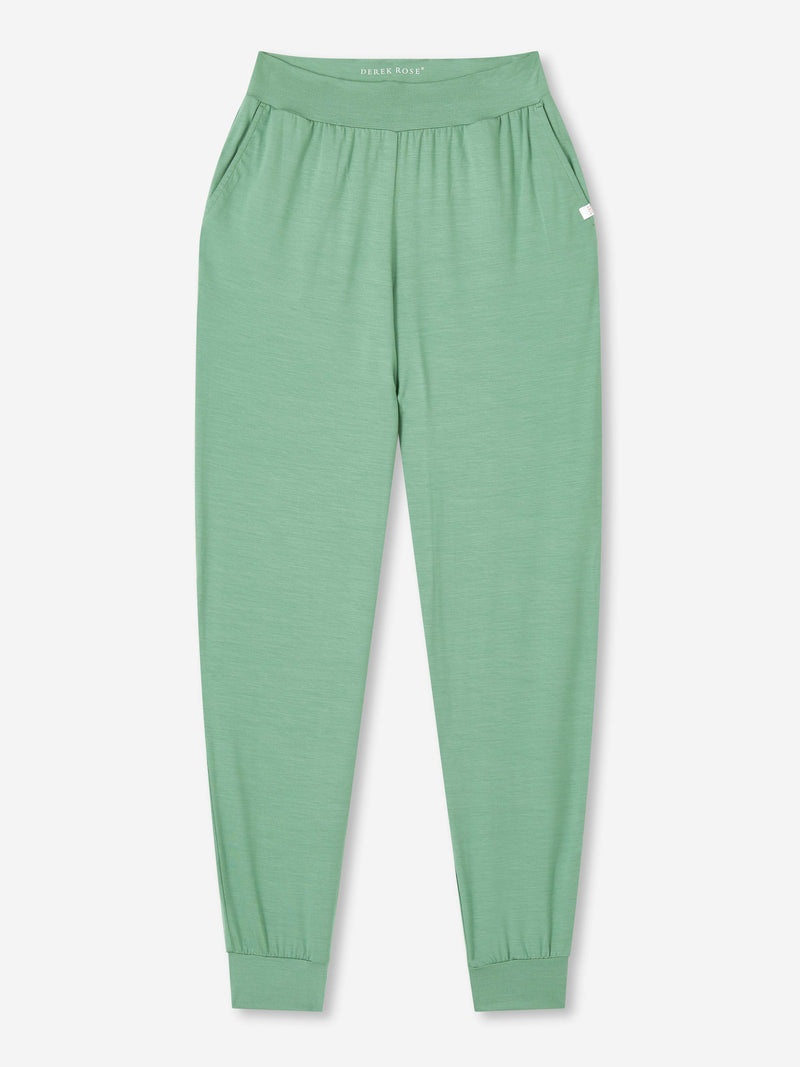 Women's Track Pants Basel Micro Modal Stretch Sage Green - 1