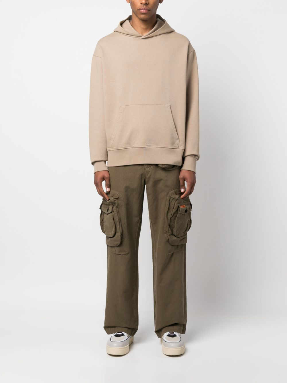 logo-patch straight-leg trousers - 2