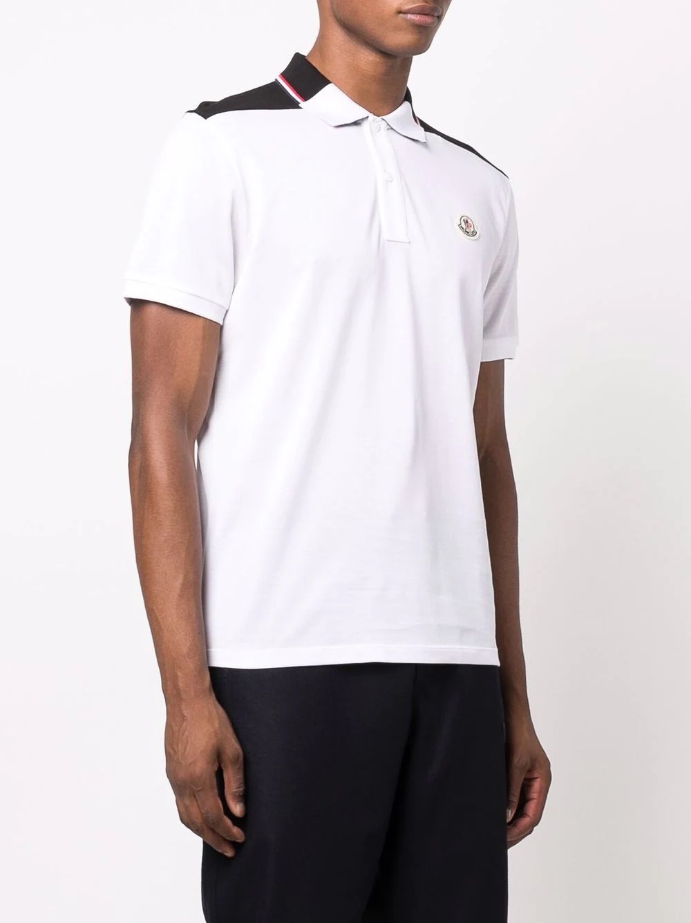 two-tone cotton polo shirt - 3