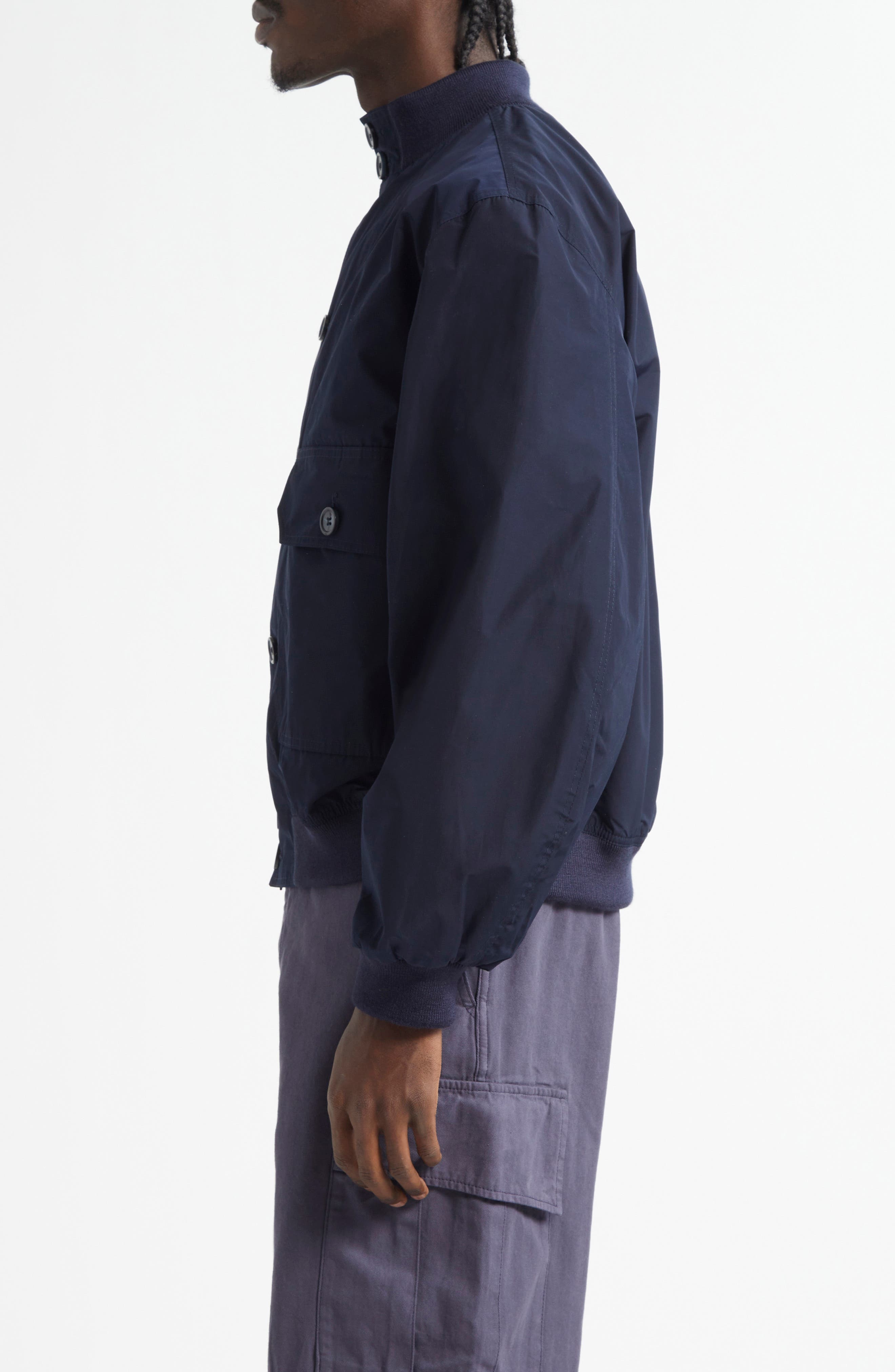 PALMES Water Repellent Nylon Jacket in Navy at Nordstrom - 4