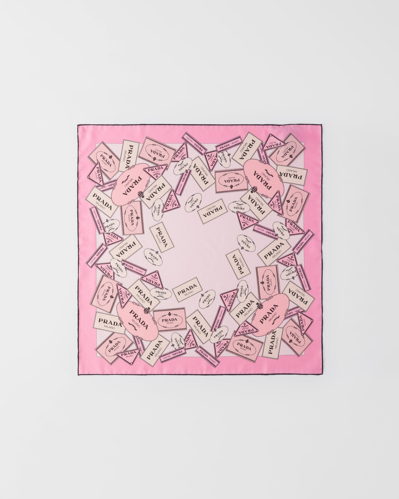 Printed silk twill scarf 3