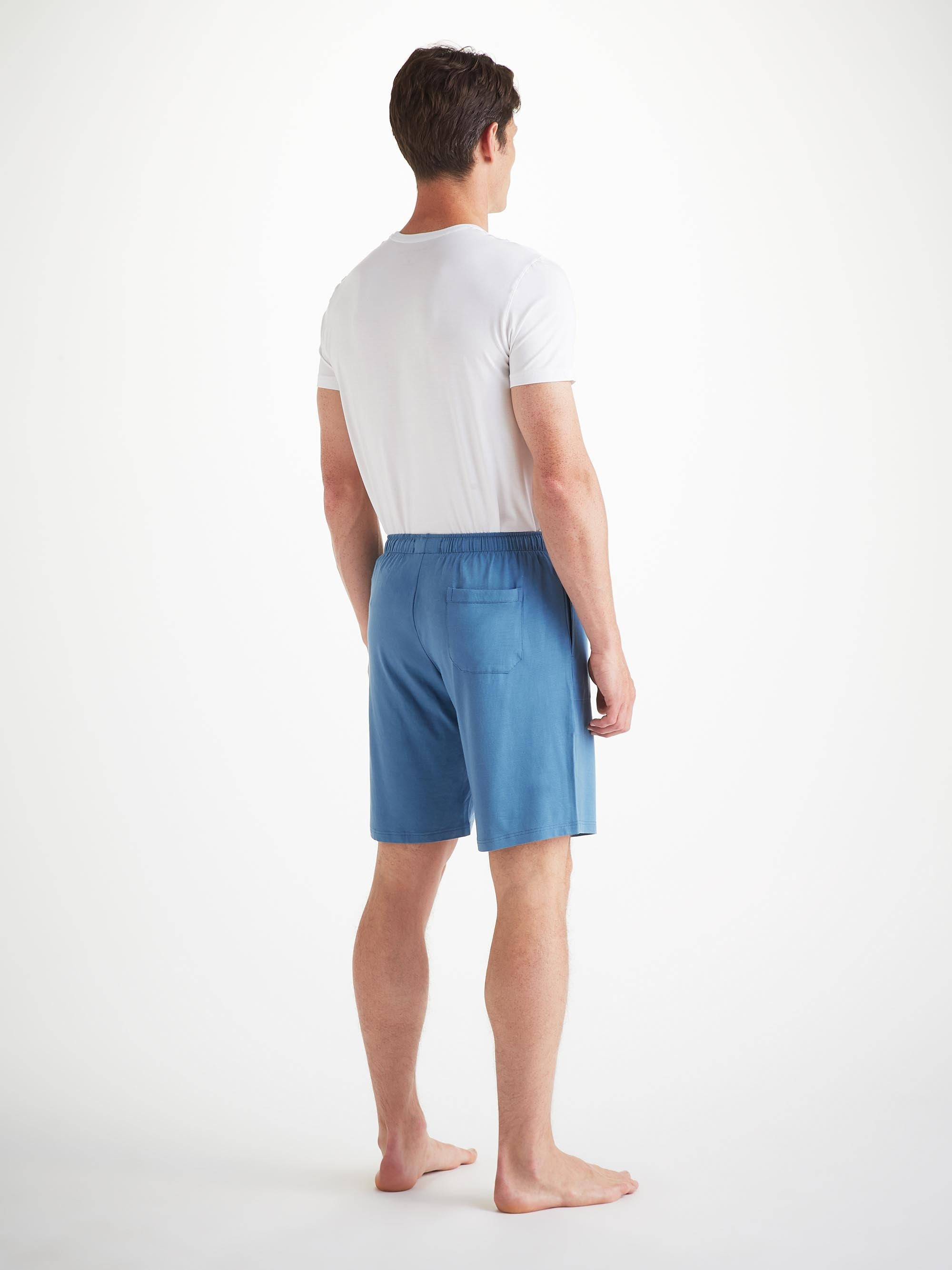 Men's Lounge Shorts Basel Micro Modal Stretch Steel Blue - 4