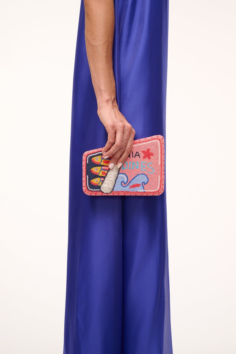 STAUD STAUD CARMELLA BEADED CLUTCH STAUDINES PINK outlook