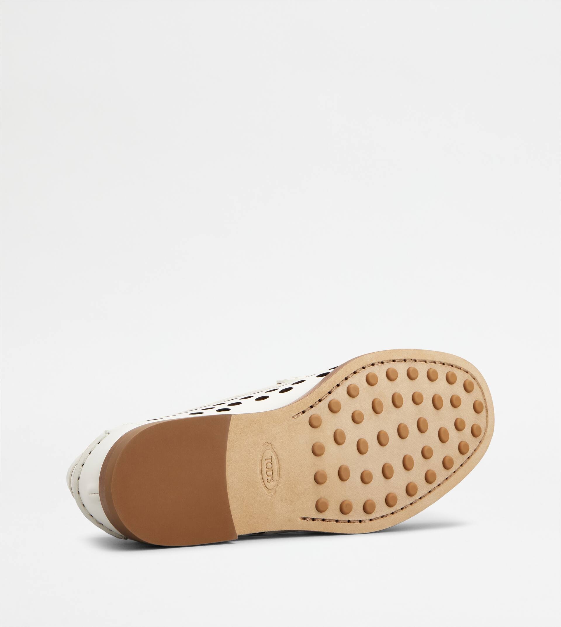 LOAFERS IN LEATHER - WHITE - 4
