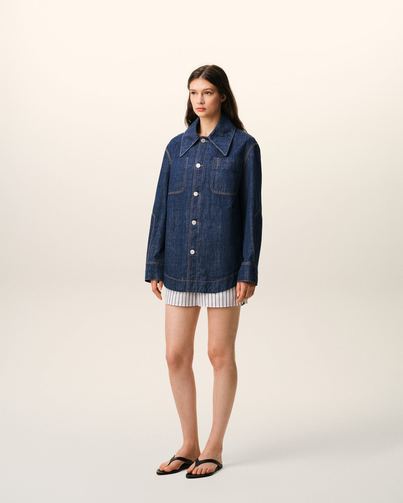 BLUE COTTON AMI DE COEUR WORKER WORKER OVERSHIRT 6