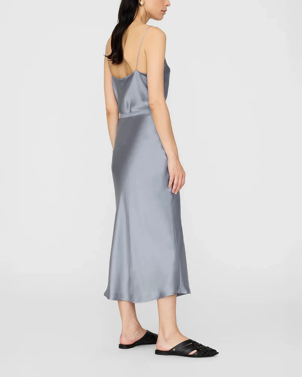 BAR SILK SKIRT PASTEL BLUE - 3