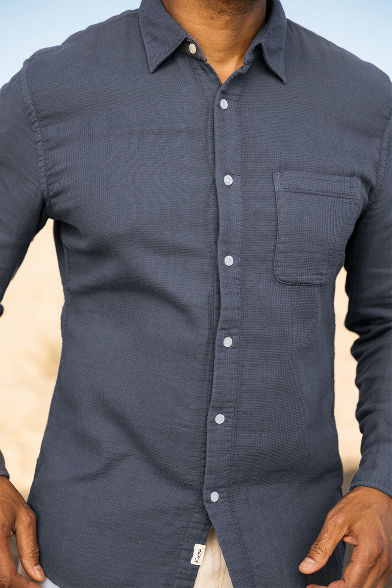 The Ripper Waffle Double Gauze Shirt - Charcoal 6