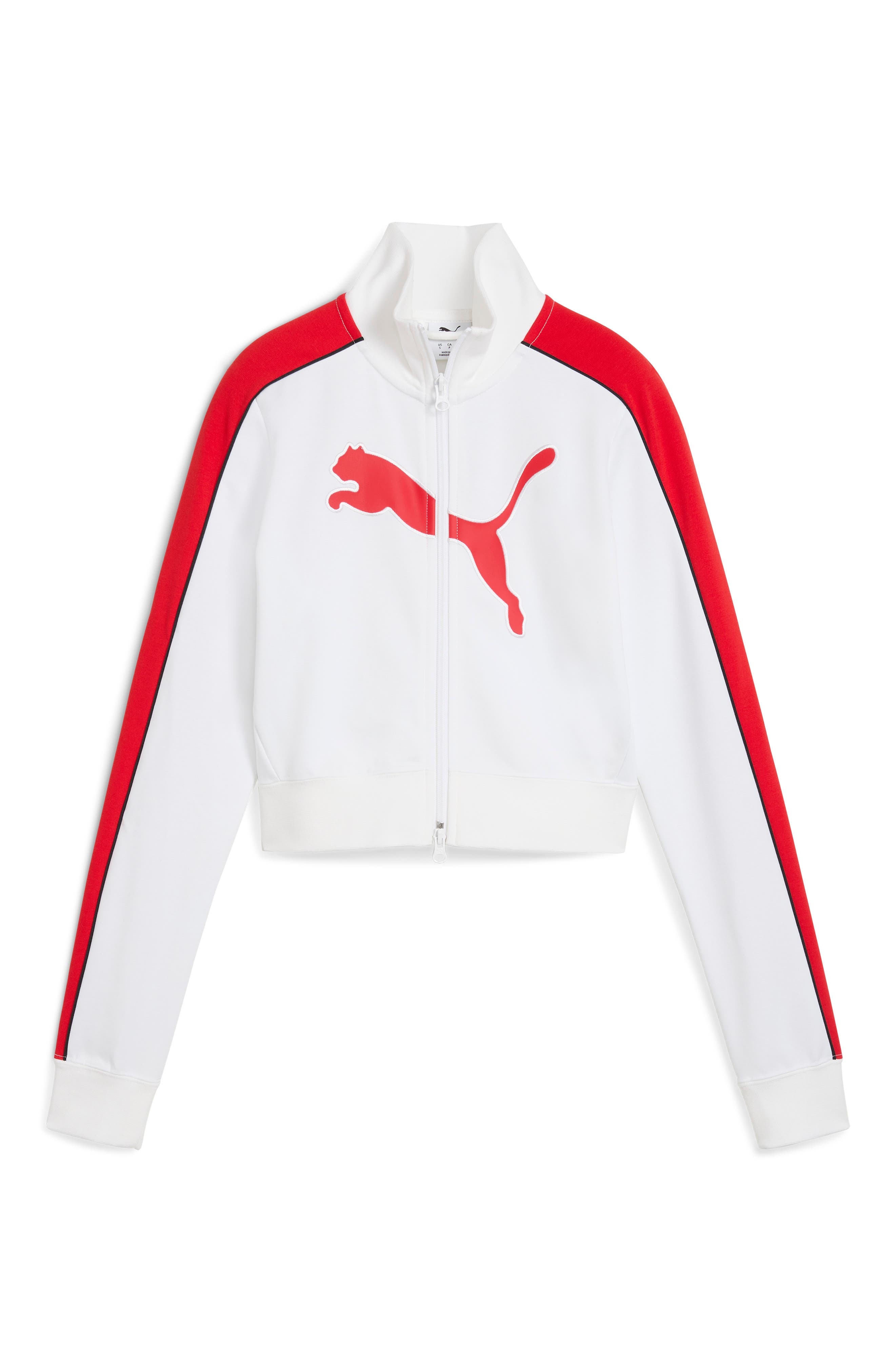 PUMA Future Archive Slim Track Jacket in Puma White-For All Time Red at Nordstrom - 4